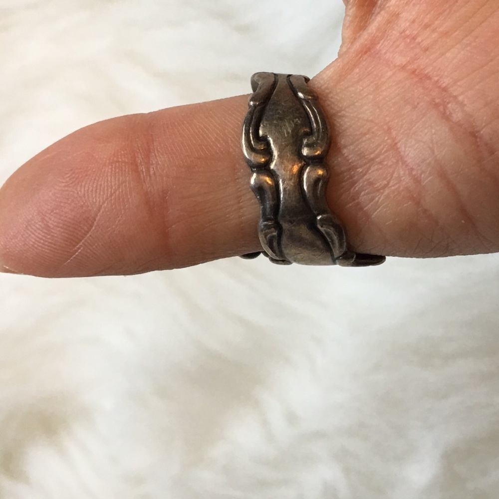 True vintage sterling silver spoon ring - Picture 5 of 6